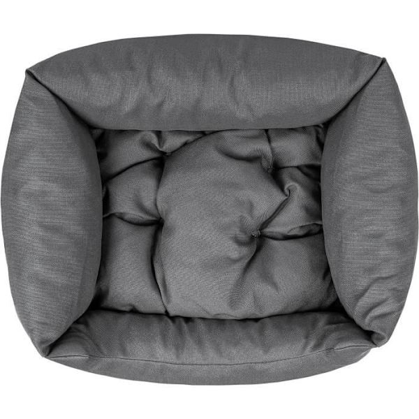 Creative Pets Hundepude 55 x 45 x 19 cm Grå | Maskinvaskbar hundeseng | Lille og mellemstor hund | Blød og anti-stress Mörkgrå