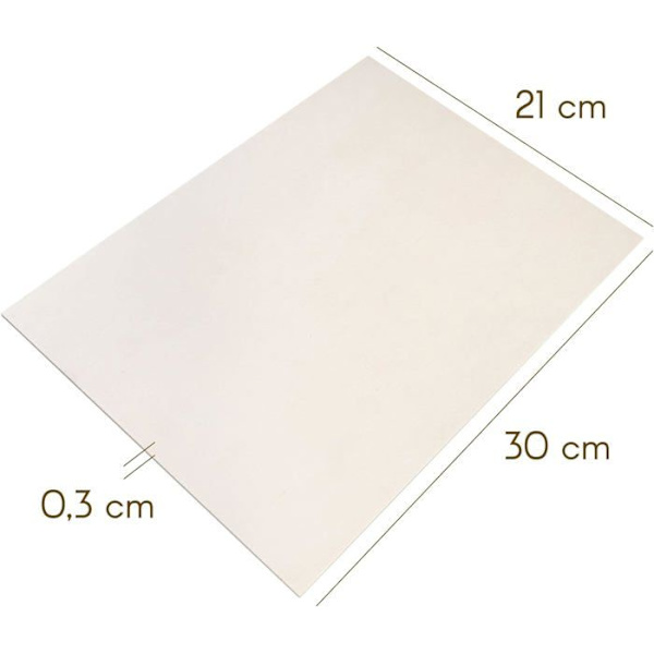 10 x A4 raakapuuvaneri - Creative Deco - 3 x 300 x 210 mm (+/- 0,5 mm)