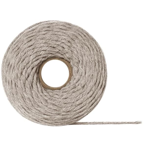 Corde Macramé - Creative Deco - Beige Mörk - 3mm x 200m - Bomull och Polyester - Tjocklek 0.5mm Mörk beige