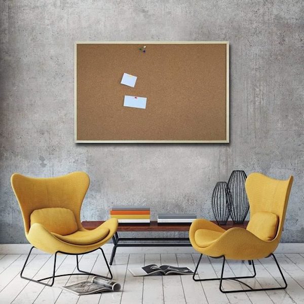 Creative Home 30 x 40 cm Cork Wall Board | Pinramme | Skilt til kontor, køkken, soveværelse, cafe, hjem, skole