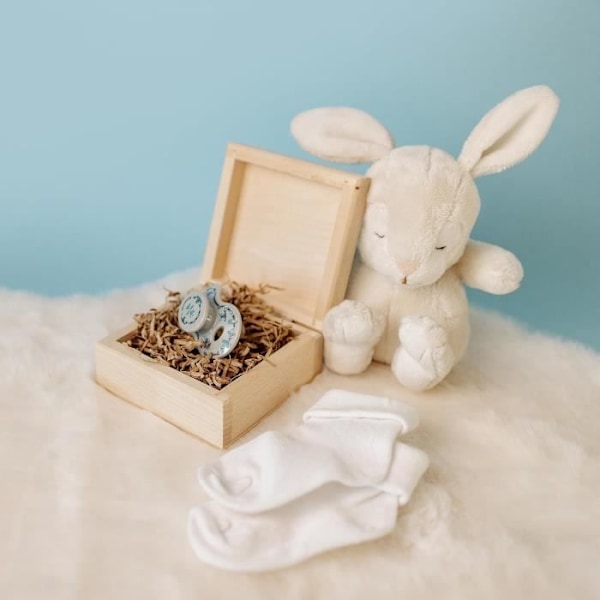 Puinen kannellinen laatikko - Creative Deco - Pieni - Luonnollinen - 10 x 10 x 5 cm Naturlig