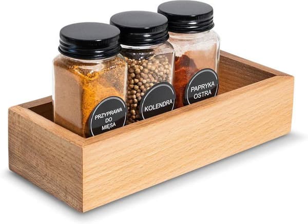 Förvaringsplatta - Creative Deco - Bök - 22 x 9 x 5 cm - Organisatör - Hållbar brun