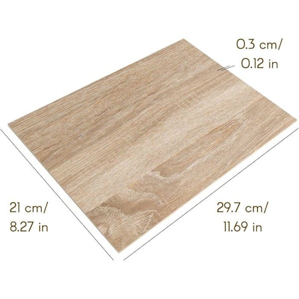 Creative Deco 10x MDF Panel Eg A4 300x210mm | Råtræ til Håndværk, Laserskæring, Gravering, Modelbygning, Pyrogravering Ek