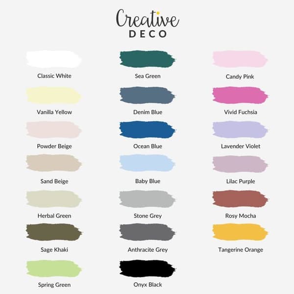 Grøn Grå Kridtmaling - Creative Deco - 1L - Mat og vaskbar - Møbelrenovering Grågrön