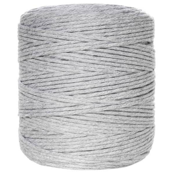 Corde Macramé - Creative Deco - 3mm x 200m - Ljusgrå - Bomull och Polyester - Tjocklek 0.5mm Ljusgrått