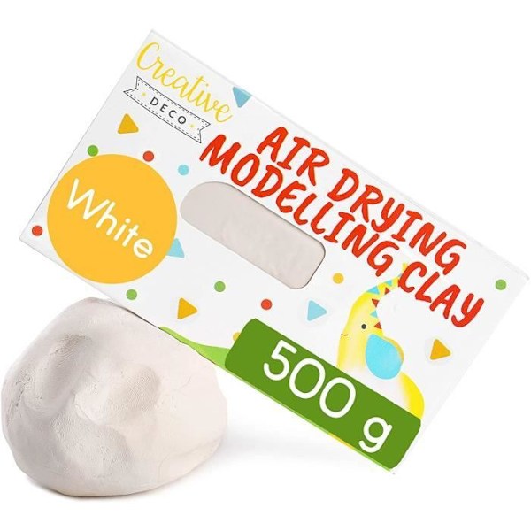 Creative Deco Itsekovettuva White Clay - CREATIVE HOME - 500g - Creative Leisure Lapset ja aikuiset Vit