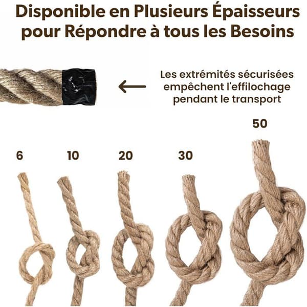 Creative Deco 10m Jute Snöre Tjocklek 8mm beige