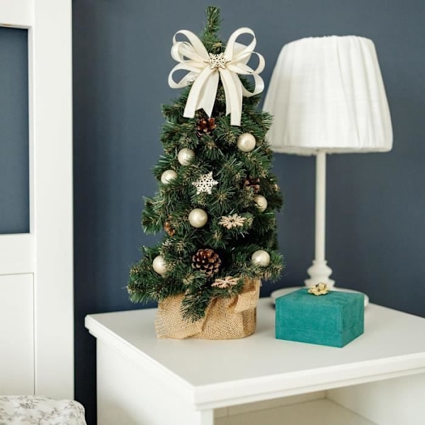 Kunstig juletræscreme 40cm - Kreativt hjem - Lille juletræ - juledekoration Grädde
