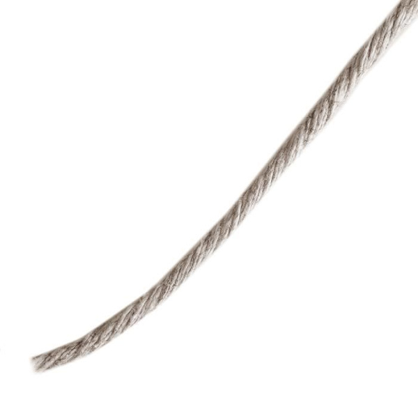 3 mm x 200 m Mørkebeige Macramé-reb - bomulds- og polyestertråd - (+/-) 0,5 mm tykkelse - Naturlig ledningsgarn