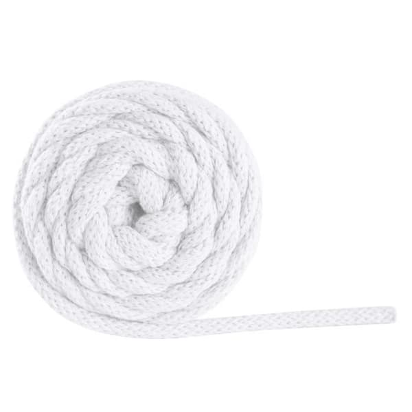 Makramé snöre - CREATIVE DECO - 5mm x 50m - Vit bomull - ±0,5mm tjocklek - Mångsidig användning Vit