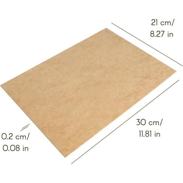 MDF panel - Creative Deco - A4 - 10 stykker - 300 x 210 x 2 mm - Premium certificeret kastanj