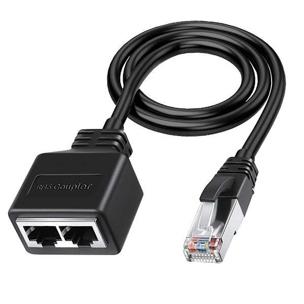 XJ-Lan Ethernet-sovitin Rj45 uros - 2 naarasjakajaan Rj45 1 - 2 Ethernet Lan -verkkosovitinjohto