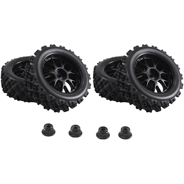 XJ-4st 12mm Hex Hjul Fälgar & YD 2.59tum Gummidäck För Rc 1/10 On-road Touring Bil,c