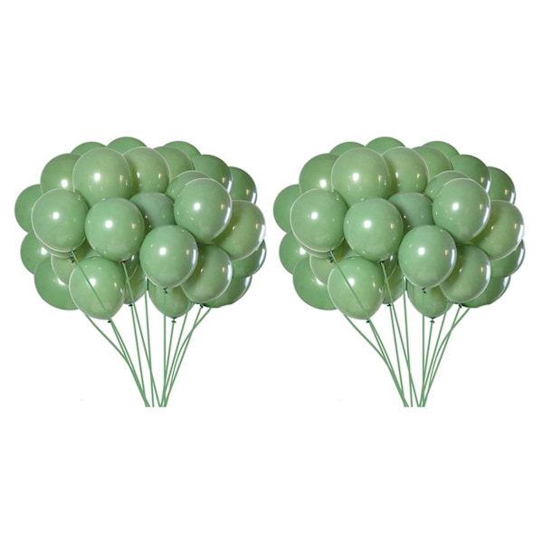 200 st Gröna Ballonger Olivgröna Ballonger Eukalyptus Party Latex Ballong 30 cm För Kvinnor Män Bir