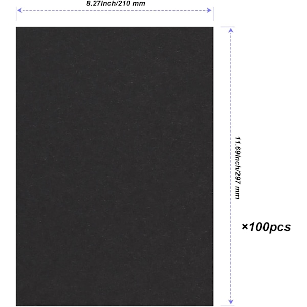 XJ-100 ark A4 230gsm sort karton, 21*29,7 cm tykt kunstpapir til scrapbooking