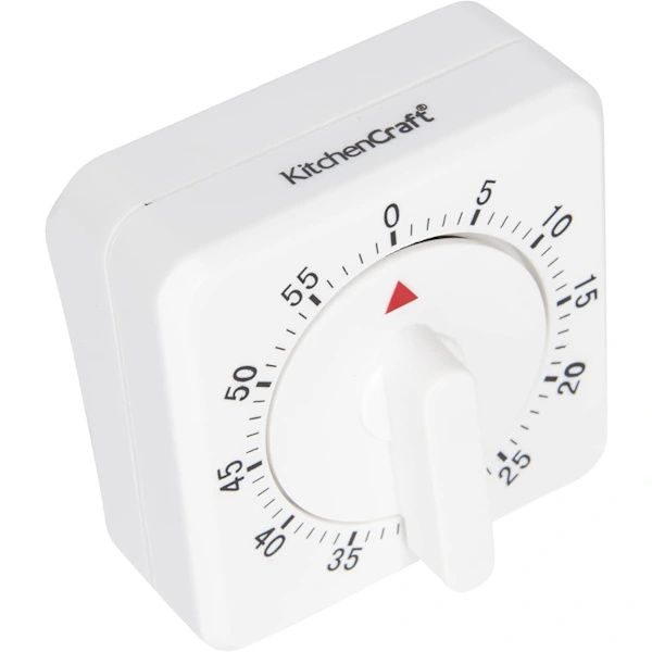 2-pak køkkentimer, 60 minutter, hvid 2 stk. 2pc