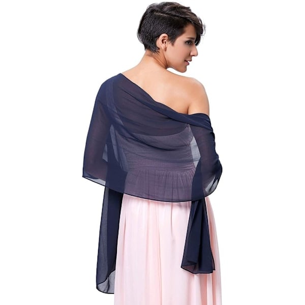 Blød chiffon Pashmina sjal sjaler og omslag til formel aftenkjole, brude brudepige sjal til bryllup