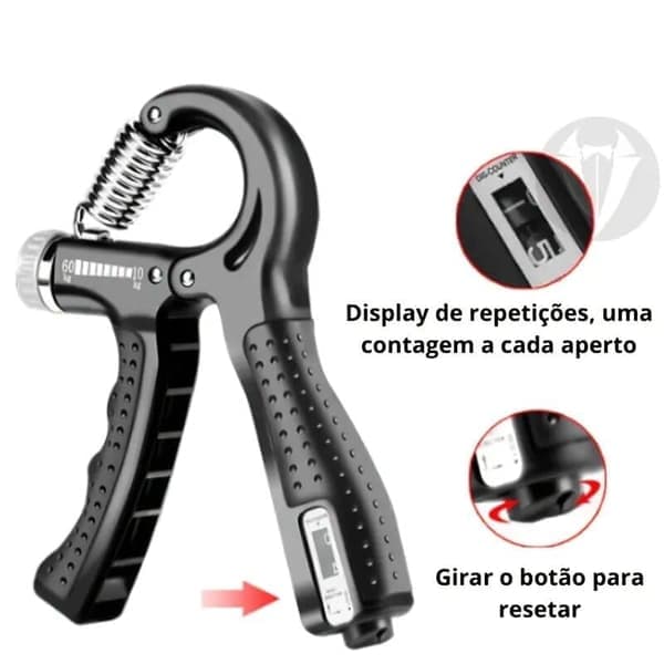 Handheld Grip Trainer - Grip Trainer with Counter - Adjustable Resistance 5-60 kg