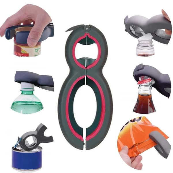 XJ-6-i-1 Grip Enhancer Jar Opener - Aid for Jars, Screw Caps, Cans and Bottles