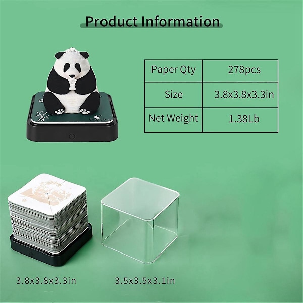 XJ-3d Kunst Kalender 2024, Time Piece Kalender Panda Memo Pad Riv Papir Udskæring Diy Sticky Note