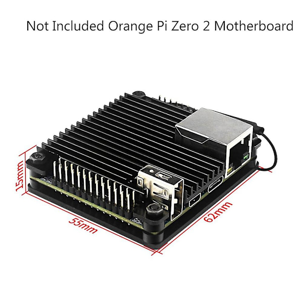 XJ-For Orange Pi Zero 2 Alumiinikotelo Kehityskortin Suojaus Jäähdytyskuori Metallinen Suojakotelo