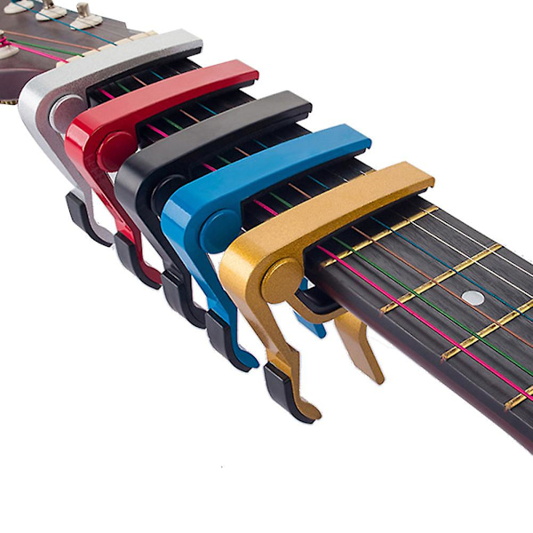 XJ-Akustisk/elektrisk/klassisk Aluminium Legering Guitar Capo Hurtigt Skift Nøgleklemme, sort