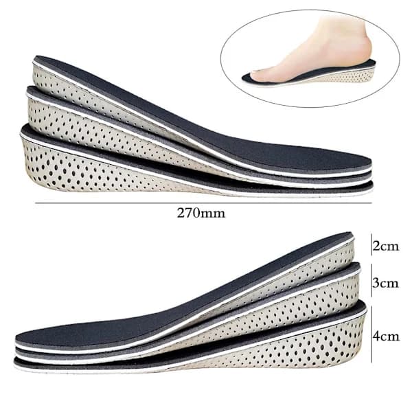 Memory Foam Usynlige Høydeøkende Innleggssåler BLÅ-5CM Blå-5cm
