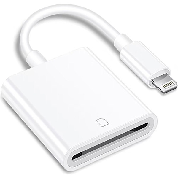 (Apple MFi Certified) Lightning to SD Card Camera Reader for iPhone, Trail Camera Viewer SD Memory Card Reader Adapter Compatible with iPhone 14/13/12 1 Slot