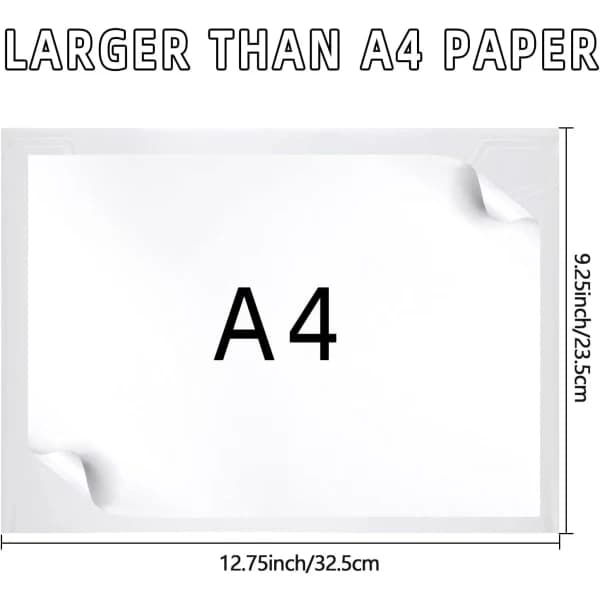 Transparent Plastmapper A4, Dokumentmapper for Papirarbeid, A4 Plastkonvolutter, 6-pakning