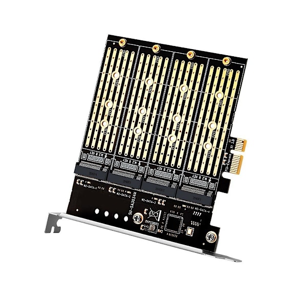 XJ-Multifunksjonell Bærbar Pci-e X1 Til 4 Bit M.2 B-key Ssd Til Pcie Ngff Sata Utvidelseskort Adapter Bil