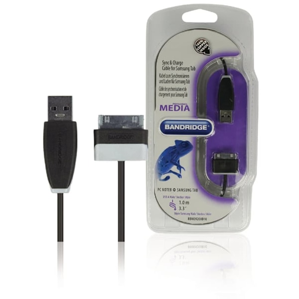 XJ-Synk og Ladekabel Samsung 30-Pin Hann - USB A hann 1.00 m Svart