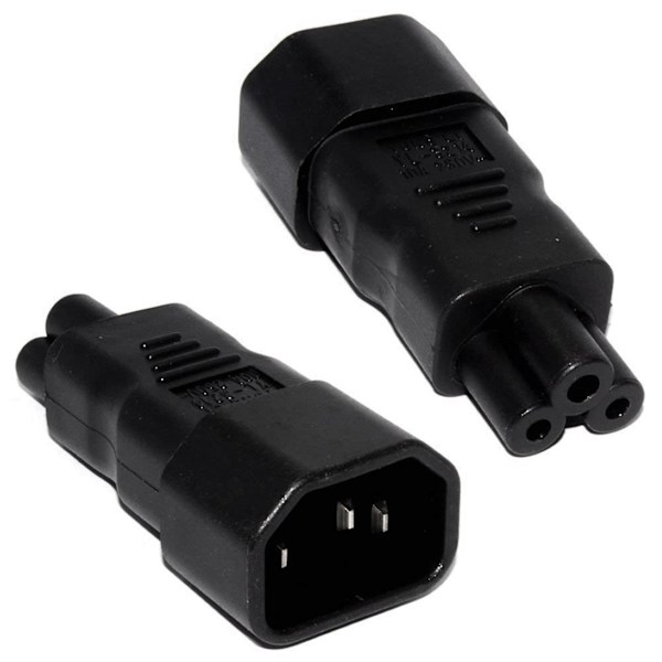 XJ-2x Pdu Ups C14 Till C5, Iec320 C13/c14 Till C5/c6 Nätkabel För Bärbar Dator Strömförsörjningskabel Adapter