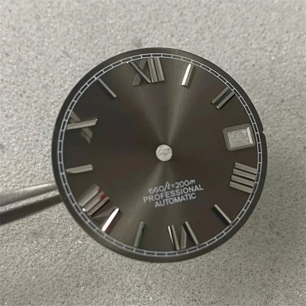 12 Stilarter 3D Romertal Urskive, 28,5 mm, Passer til NH35 NH36 Urværk, Sunburst Urskiver Urskive NH35, 4.2 3.8 3.0 Krone
