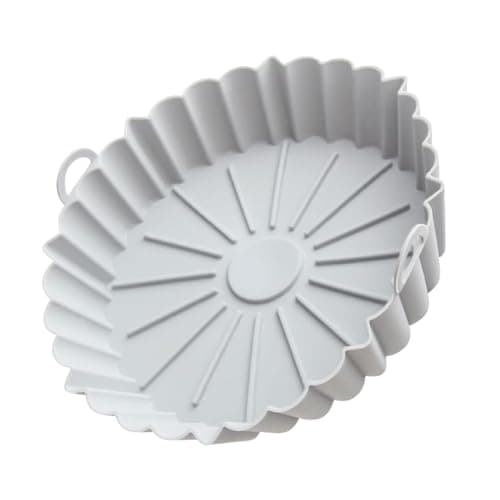 Stor riflet silikonkakeform, non-stick varmebestandig bakeform for desserter (grå) large grey