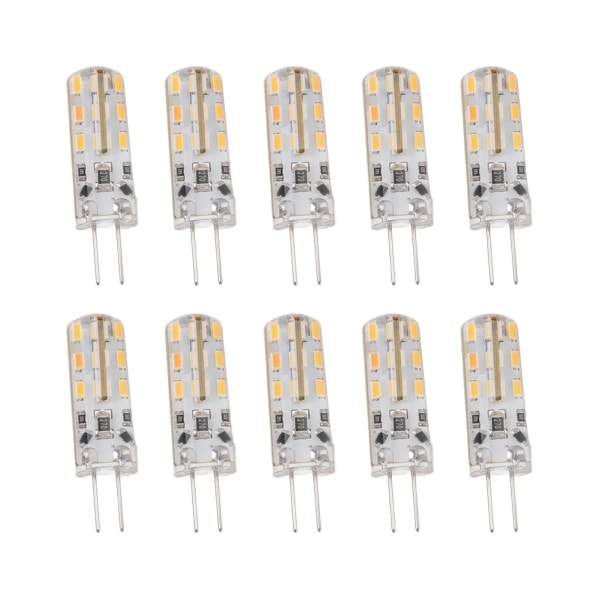 10 st G4 LED-lampa 1,5 W DC12V Varmvit 3000K 110LM Bi-Pin LED-lampor för skåpbelysning Trädgård
