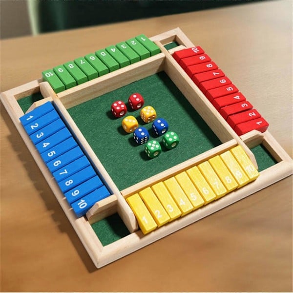 Emboadlie Spill Morsomme Familiespill - Shut The Box Brettspill Shut The Box - Trehjernetrim Bordspillversjon Spill For Klasserom Hjemmefest Eller Pub-