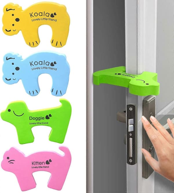 Dörr Fingerskydd 4-pack Mjuk Skumkudde Dörrsäkerhet för Barn