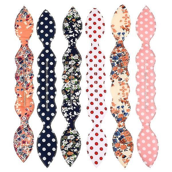 6 st Svamphårknutar för Håruppsättning, Hårband, Ballerinaknut, Hårstyling, Håraccessoar, Chignon Blandade Färger Assorted Color 33.5X4X0.8CM