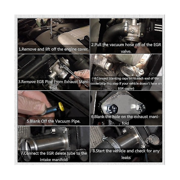 Aluminium EGR Delete Kit / EGR Fjernelsessæt Blanking Bypass til E46 318d 320d 330d 330xd 320cd 318td