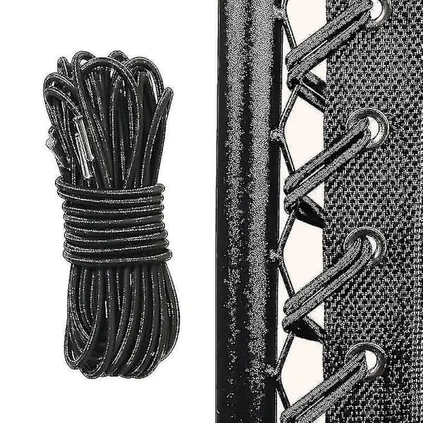 Elastisk erstatningssnorsett for stoler, universelle reparasjonstau i Oxford-stoff for solsenger og \"zero gravity\"-stoler silver gray