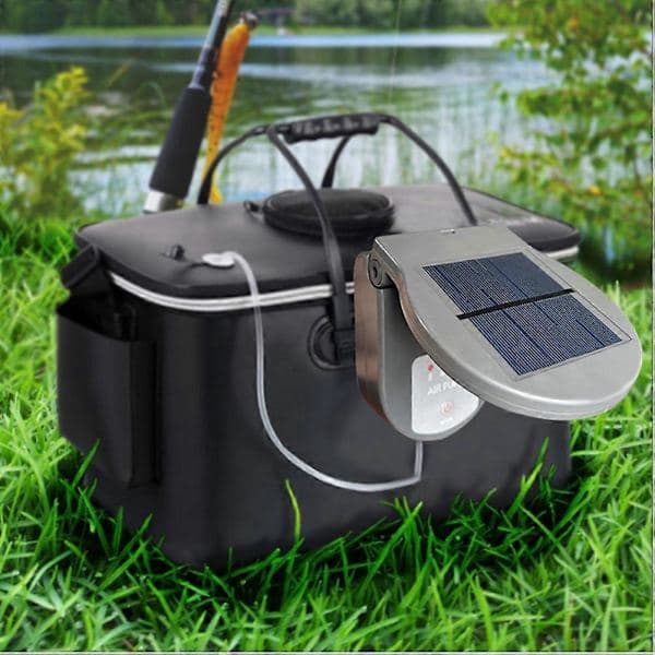 Soldriven dammluftare syrepump hopfällbar solcellsvattenluftpump för trädgårdsvattencirkulation utomhusfiske