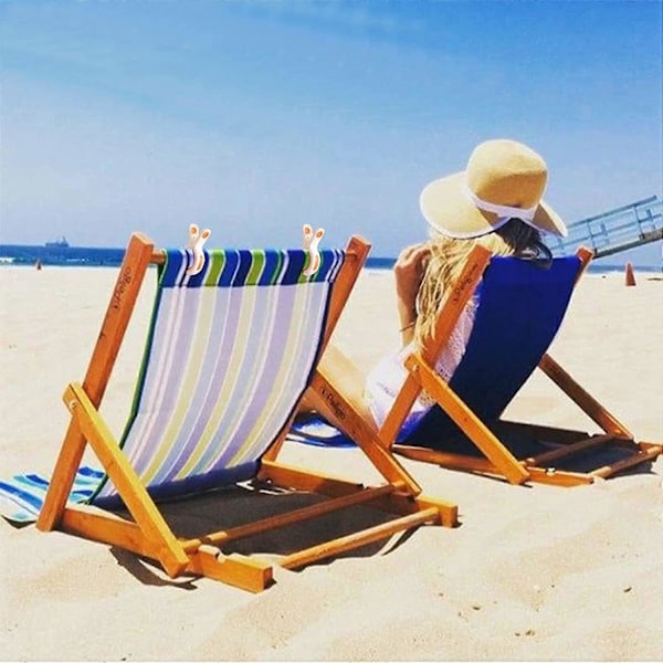 XJ 9-pack strandklämmor för strandstolar och poolstolar, starka silikonplastklämmor som hindrar handdukar från att blåsa bort i vinden