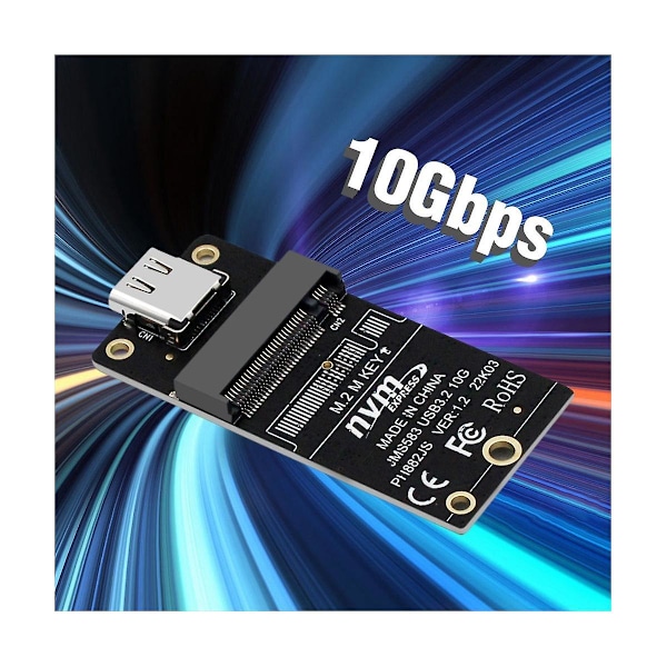 XJ-M.2 Till Typ-c SSD-Kapsling Adapter M2 Nvme Hdd-Kapsling Mellankort Jms583 Chip 10gbps Suppo