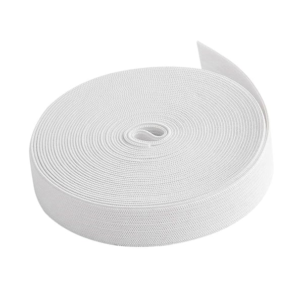 XJ-Vit Syresår 40m 20mm Stickad Elastisk Spole Kraftig Stretch Hög Elasticitet Band Material