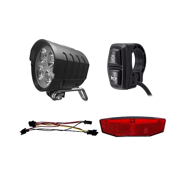 XJ-Ebike Switch Dk226 Med Qd168 Forlygte Dr001 Baglygte Advarselslys Blinklys Horn Ebike Tilbehør