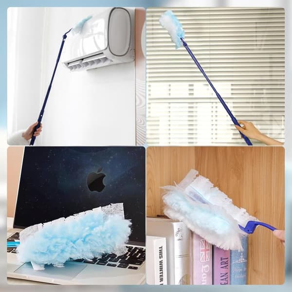 52 Refills Compatible with Swiffer Duster Kit Includes 1 Handle 1 Telescopic Pole 52 Dust Collecting Pads