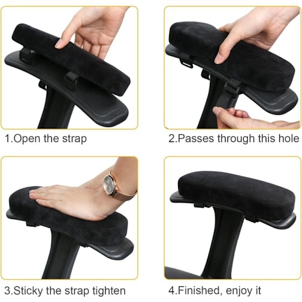 Elbow Pads 2-pack Memory Foam Armrest Pads, Elbow Support, Soft Arm Rest Cushions for Chair, Elbow Relief Pillow