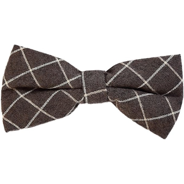 XJ-Herrar 12x6cm Ruudullinen Puuvillaperhosrusetti Säädettävä Käyttövalmis