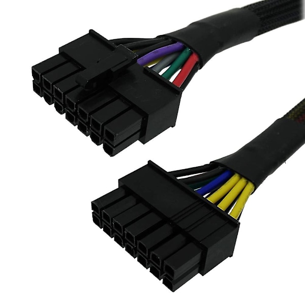 XJ-24-nastainen - 14-nastainen ATX PSU päävirtasovitin punottu suojattu kaapeli IBM:lle Lenovolle PC:lle ja palvelimille
