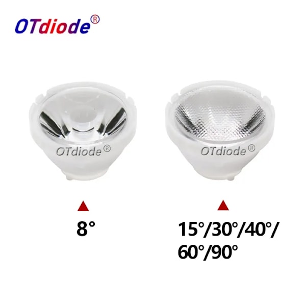 10 stk. XML XML2 XPH50 CREE LED-linser med hvid holder 21 mm*13 mm 8 25 30 45 60 90 grader 5050 LED-linse reflektor kollimator